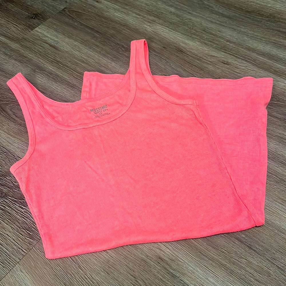 Pink Ribbed Tank Top